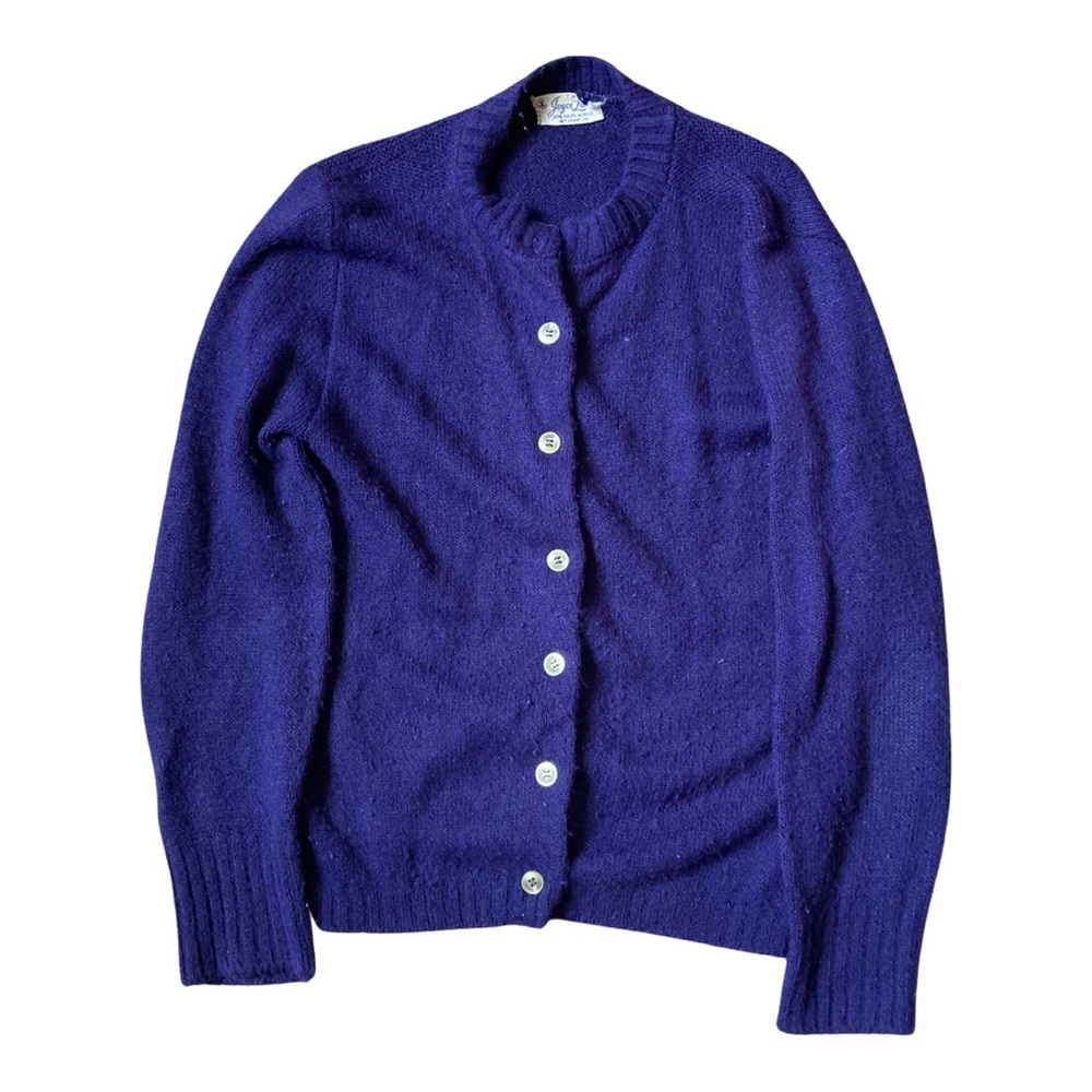 Vintage navy blue 70’s sweater womens M/L fit Orlon acrylic